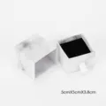 Scatola regalo con cassetto per gioielli con motivo in marmo, piccola scatola 5x5x3.8cm. - 5x5x3.8cm / Bianco Marmo