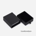 Scatola regalo per gioielli con cassetto nero imballaggio per anelli piccoli 7x9x3cm - 7x9x3cm / Nero