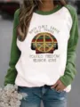 Casual long sleeve raglan fleece sweatshirt with peace graphic and inspirational text. - S / Tops / Green