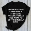 Casual women short sleeve t shirt with funny quote print detail view, comfortable daily wear top. - S / Tops / Black