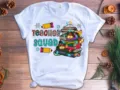 Weihnachten Lehrer T-Shirt festlich Grafik lässig Kurzarm Oberteil für Damen und Herren. - Top - Lehrer-Team Druck - QH8143