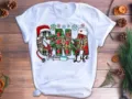 Weihnachten CNA Leben Krankenschwester Kurzarm weißes T-Shirt festliches Oberteil. - Top - CNA Druck - QH8141
