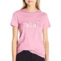Casual pink short sleeve graphic t-shirt for women, funny Christmas holiday cotton top. - S / Tops / Pink