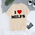 Camiseta informal de manga corta en color beige con estampado gráfico de letras divertido para diario. - S / Tops / Estilo Caqui (40121)