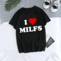 Camiseta negra de manga corta con estampado de corazón y letras, parte superior casual de algodón. - S / Tops / Estilo Negro (40115)