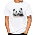 Men's white short sleeve t-shirt featuring a cute baby panda graphic print, casual summer top. - S / Tops / Giant Panda P5 (White)