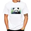 Men's white short sleeve t-shirt featuring a cute giant panda graphic print design. - XS / Tops / Giant Panda M4 (White)