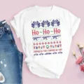 T-shirt à manches courtes graphique de Noël pour hommes et femmes, haut en coton. - 3XL / Hauts / Imprimé Éléments Film de Noël