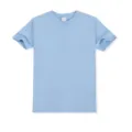 Light blue blank short sleeve crewneck t-shirt, casual basic cotton tee for men daily wear. - Light Blue (69C)