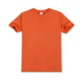 Plain orange crewneck short sleeve t-shirt for men, basic casual cotton tee summer apparel. - Orange (37C)