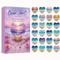 Oceaan hart adventskalender 24 dagen aftelbox met prachtige acryl hartvormige hangende decors. - Stijl Drie (GJ888-03)
