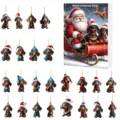 Calendario de Adviento Caja Misteriosa Lindo Perro Salchicha Acrílico Colgante Regalo - Colgante Plano de Acrílico 2D / Estilo Salchicha 002 (GJ450-002-26)