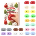 Christmas 24 Days Advent Calendar Mystery Blind Box Cute Cartoon Dumpling Squeeze Squishy Toy - Style MH008-07
