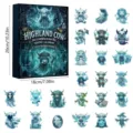 Halloween Highland Cow advent calendar 24 days blind box spooky gift set with ghost figures. - Frozen Cow GJ885-02