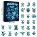 Highland cow ghost advent calendar 24 days Halloween blind box spooky toy set for holiday gifts - Frozen Cow GJ885-03
