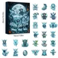 Gothic Highland Cow Halloween Advent Calendar 24 Days Countdown Ghost Gift Box Set. - Frozen Cow GJ885-05