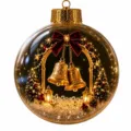 Christmas Clear Acrylic Hanging Ball LED Lighted Festive Tree Ornament Gift Home Decor SKU - Without Light / GJ927-03