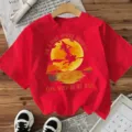 Rood Halloween heks grafisch korte mouw T-shirt, casual feestelijke top voor vrouwen. - S / Tops / Rood
