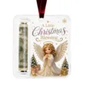 Ornamentino portamonete di Natale in acrilico con design angelo, regalo per albero festivo. - GJ926-09 Angelo di Natale