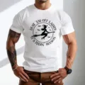 Halloween magissa grafikē ektupōsh andrikē leukē kontomaniki t-shirt kalokairi - 9085 / S