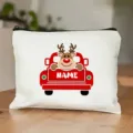 Trousse de maquillage de Noël personnalisée avec design de camionnette et renne. - Style 20