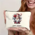 Personalisierte Weihnachtswichtel Kosmetiktasche niedlicher Make-up Beutel für Reisen Alltag. - Weihnachtsstil 5