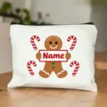 Personalisierte Weihnachtsmann Lebkuchen Make-up Tasche Namensaufdruck Kosmetiktasche - Weihnachtsstil 16
