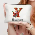 Personalisierte Weihnachtsmann Kosmetiktasche mit Buchstabe Y Name Make-up Etui Geschenk - Buchstabe Y Stil