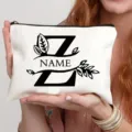 Gepersonaliseerde canvas cosmetische tas met stijlvol letterontwerp voor dagelijks gebruik. - Letter Z