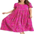 Bequemer loser Sommertragen Maxikleid für Damen, lässiges kurzes Blumenkleid Strand. - XS / Rot