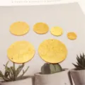 Acryl runde scheibe anhanger diy schmuckherstellung basteln detailansicht nahaufnahme - 10mm Einzelloch / Gold