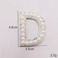 Détail de patch lettre D en perles et strass, accessoire DIY scintillant pour vêtements. - Lettre D / Sans support adhésif