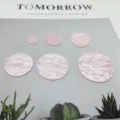 Acryl muschel-imitat runde anhänger diy handgemachte accessoires für windspiele und schmuck. - 10mm Einzelloch / Hellrosa