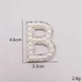 Patch lettre B perle strass accessoire de vêtement DIY insigne brodé pour sacs chapeaux - Lettre B / Sans support adhésif