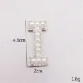 Buchstabe Strass Perle Patch DIY Zubehoer fuer Kleidung Taschen Huete exquisite Detailansicht - Buchstabe I