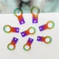 Colorful gradient straw charm and DIY jewelry accessories pendant for cup keychain. - 2.9x1.6cm / Colorful