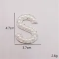 Perle Strass Buchstabe S Aufnäher DIY Kleidung Tasche Hut Schuhe Zubehör Glänzend - Buchstabe S