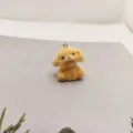 Flocked resin simulation puppy dog keychain DIY charm pendant accessory for bags. - Golden Retriever Pendant