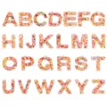 Colorful resin alphabet letter charms with glitter flakes for DIY jewelry making 26pcs - Colorful