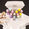 Butterfly rhinestone DIY patch with colorful beads, perfect for clothing and shoe decoration. - Dark Opal Butterfly Necklace