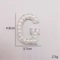 Perle Strass Buchstabe G Aufnäher selbstklebend Kleidung Zubehör Tasche dekorative Abzeichen - Buchstabe G