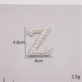 Perle Strass Buchstabe Z Aufnäher Selbstklebend DIY Kleidung Accessoires Deko 1 Stk - Buchstabe Z