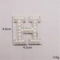 Perlen Strass Buchstabe H Aufnäher DIY Kleidung Tasche Zubehör Dekorative Applikation - Buchstabe H