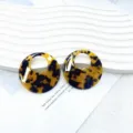 Tortoise Shell Acetate Earring DIY Pendant Retro Circular Jewelry Making Component - 50mm Round / Tortoise