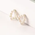 Parel strik DIY haar accessoire materiaal, elegant handgemaakt haarspeld ornament stijl. - Stijl 15