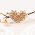 Handgemaakte DIY hart strass patch kristal sticker voor haarspeld broche telefoon - Hart Stijl 2
