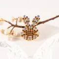 Strass konijn patch, glinsterend kristal DIY accessoire voor haarspelden en hoesjes. - Konijn Stijl 1