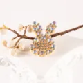 Schitterend strass konijn DIY accessoire schattige konijnen patch voor telefoonhoesje - Konijn 2
