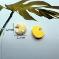 Cute flocked resin moon star charms DIY jewelry accessories craft supplies 21x22mm. - Moon