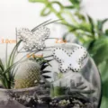 DIY pearl rhinestone butterfly patch sparkling accessory for handmade crafts bags hats 1pc - White Butterfly